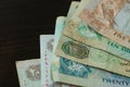 UAE Dirhams. Banknote background