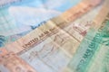 UAE Dirhams. Banknote background