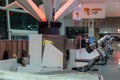 UAE, DUBAI - CIRCA 2019: RoboCafe first full robotic coffee shop: A cafe run by robots is opening in Dubai. Orders will be taken,