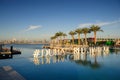 UAE, DUBAI - DECEMBER 16 2019: Early morning picture of the Dubai Creek Harbour.New area of Dubai