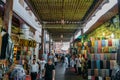 UAE, DUBAI - February 2020: Gold and Spice Souk in Dubai, famous tourist place