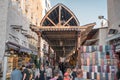 UAE, DUBAI - February 2020: Gold and Spice Souk in Dubai, famous tourist place