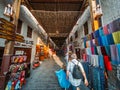 UAE, DUBAI - February 2020: Gold and Spice Souk in Dubai, famous tourist place