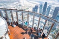 People at the Top observatory on 124 floor inside Burj Khalifa