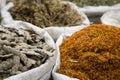 UAE Dubai many different spices are for sale at the spice souq in Deira Royalty Free Stock Photo