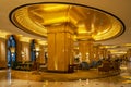 Emirates Palace luxurious golden interior in Abu Dhabi