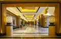 Emirates Palace luxurious golden interior in Abu Dhabi