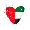 UAE flag in the form of a big heart Royalty Free Stock Photo