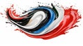 UAE flag viscous paint swirl on white background generative AI