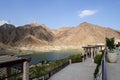 UAE,Fujeirah,20 of May 2019 - Khor Fakkan, UAE: View of Lake and Boats at Al Rafisha Dam, Khor Fakkan