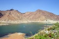 UAE,Fujeirah,20 of May 2019 - Khor Fakkan, UAE: View of Lake and Boats at Al Rafisha Dam, Khor Fakkan