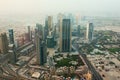 UAE-JUNE 7: View of the city from the observation deck Burj Khalifa Royalty Free Stock Photo