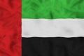 UAE national flag with waving fabric