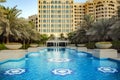 Waldorf Astoria 5 star luxury hotel with swimming pools and beautiful gardens Royalty Free Stock Photo