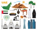 UAE Travel Icons Set