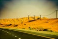 UAE trunk road Royalty Free Stock Photo