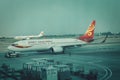 Uangzhou, China - June 25, 2018: China Airlines Airplane Accepted at Guangzhou Airport.