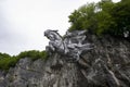 Uastirdzhi monument. Uastirdzhi is one of the heroes of the Nart epic. North Ossetia-Alania , Russia