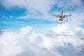 drone copter flying with digital camera.Drone with high resolution digital camera. Royalty Free Stock Photo