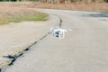 Uav drone copter flying with digital camera. Hexacopter drone with high resolution digital camera on the sky. Royalty Free Stock Photo