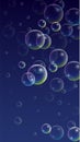 Ubble with Hologram Reflection. Set of Realistic Water or Soap Bubbles for Your Design.