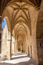 Ubeda, Jaen, Spain - June 9, 2020: Courtyard of Basilica of Santa Maria of the Reales Alcazares in Ubeda, Spain Royalty Free Stock Photo