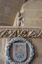 Coat of Arms at Cloisters of Basilica de Santa Maria de los Reales Alcazares - Ubeda, Jaen, Spain Royalty Free Stock Photo