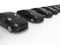 Uber self driving fleet concept Royalty Free Stock Photo