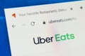 Ubereats.com Web Site. Selective focus.