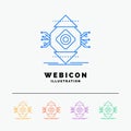 ubicomp, Computing, Ubiquitous, Computer, Concept 5 Color Line Web Icon Template  on white. Vector illustration Royalty Free Stock Photo