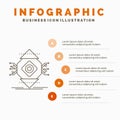 ubicomp, Computing, Ubiquitous, Computer, Concept Infographics Template for Website and Presentation. Line Gray icon with Orange Royalty Free Stock Photo