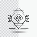 ubicomp, Computing, Ubiquitous, Computer, Concept Line Icon on Transparent Background. Black Icon Vector Illustration Royalty Free Stock Photo