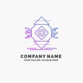 ubicomp, Computing, Ubiquitous, Computer, Concept Purple Business Logo Template. Place for Tagline Royalty Free Stock Photo