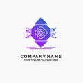 ubicomp, Computing, Ubiquitous, Computer, Concept Purple Business Logo Template. Place for Tagline Royalty Free Stock Photo