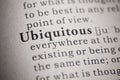 Definition of the word ubiquitous Royalty Free Stock Photo