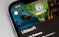 Ubisoft logo on on screen smartphone iPhone. Royalty Free Stock Photo