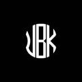UBK letter logo abstract creative design. Royalty Free Stock Photo