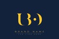 UBO abstract letter logo design Royalty Free Stock Photo