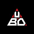 UBO triangle letter logo design with triangle shape. UBO triangle logo design monogram. UBO triangle vector logo template with red Royalty Free Stock Photo