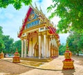 The Ubosot of Wat Suwan Kuha Cave Temple, Phang Nga, Thailand Royalty Free Stock Photo