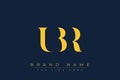 UBR abstract letter logo design Royalty Free Stock Photo