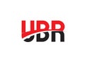 UBR Letter Initial Logo Design Vector Illustration Royalty Free Stock Photo