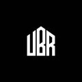 UBR letter logo design on BLACK background. UBR creative initials letter logo concept. UBR letter design.UBR letter logo design on Royalty Free Stock Photo