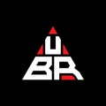 UBR triangle letter logo design with triangle shape. UBR triangle logo design monogram. UBR triangle vector logo template with red Royalty Free Stock Photo
