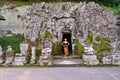 Young woman standing at Goa Gajah Royalty Free Stock Photo