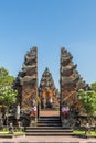Batuan temple behind split gate, Ubud, Bali Indonesia