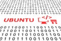 UBUNTU concept binary code 3d Royalty Free Stock Photo
