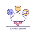 UCaaS cloud setting RGB color icon