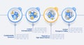 UCaaS risks circle infographic template Royalty Free Stock Photo