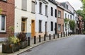 Uccle, Brussels - Belgium - A curling street with typical old fashioned houses